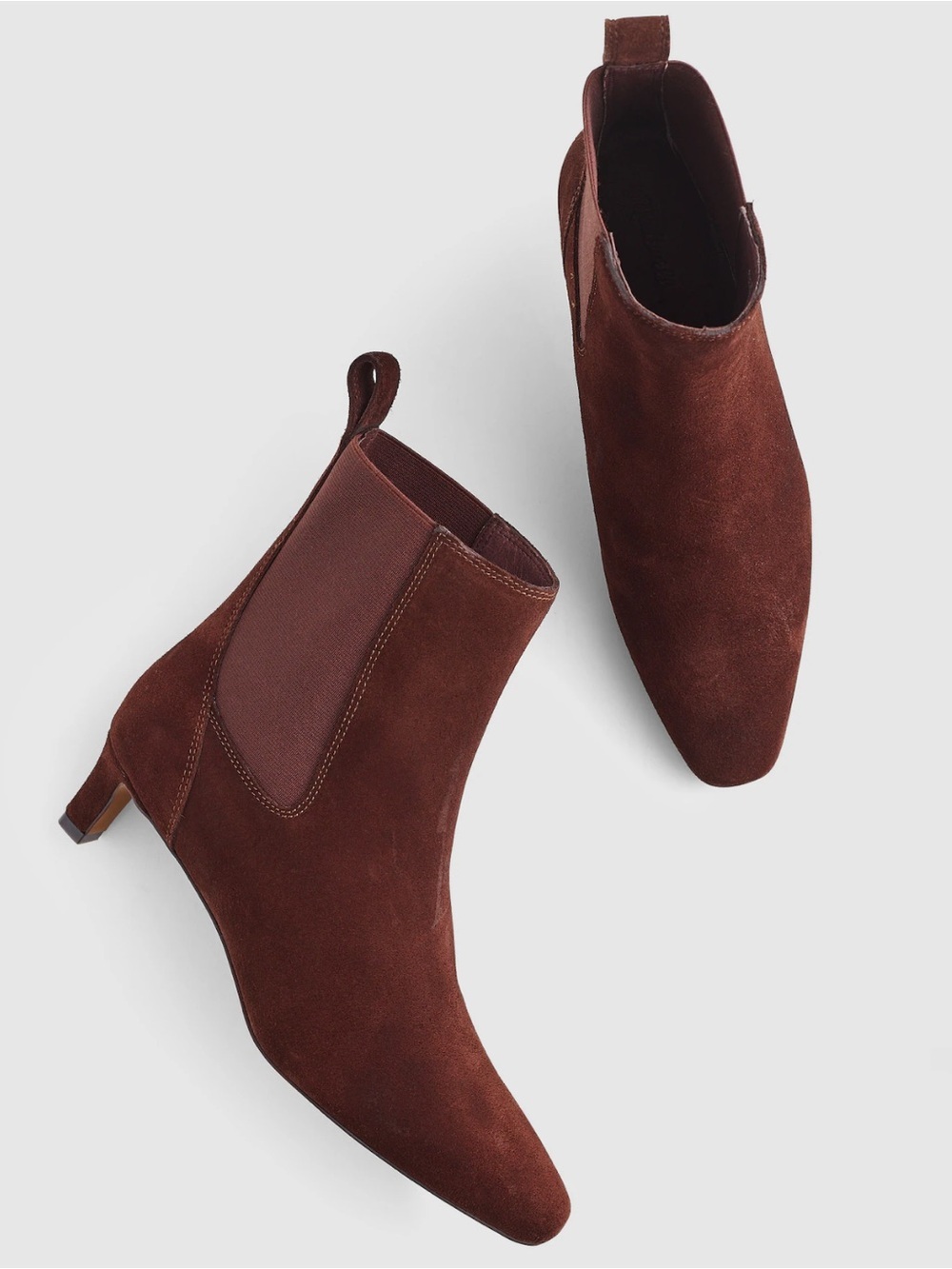 NEW Madewell The Dimes Chelsea Boot Suede Chocolate Raisin Brown Size 7 NX544
